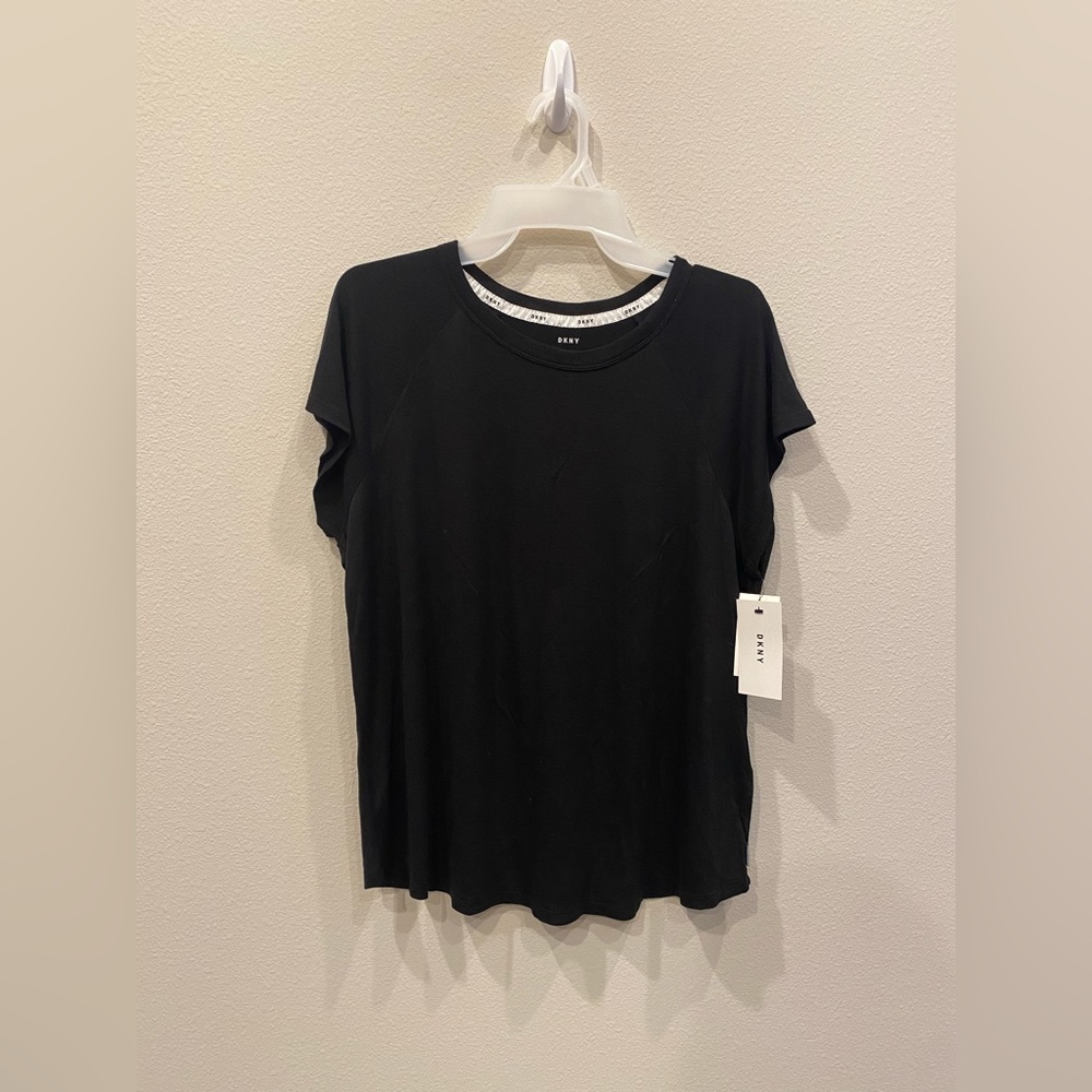 NWT DKNY Black Womens PJ Top Size XL